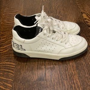 Chanel white and black sneakers